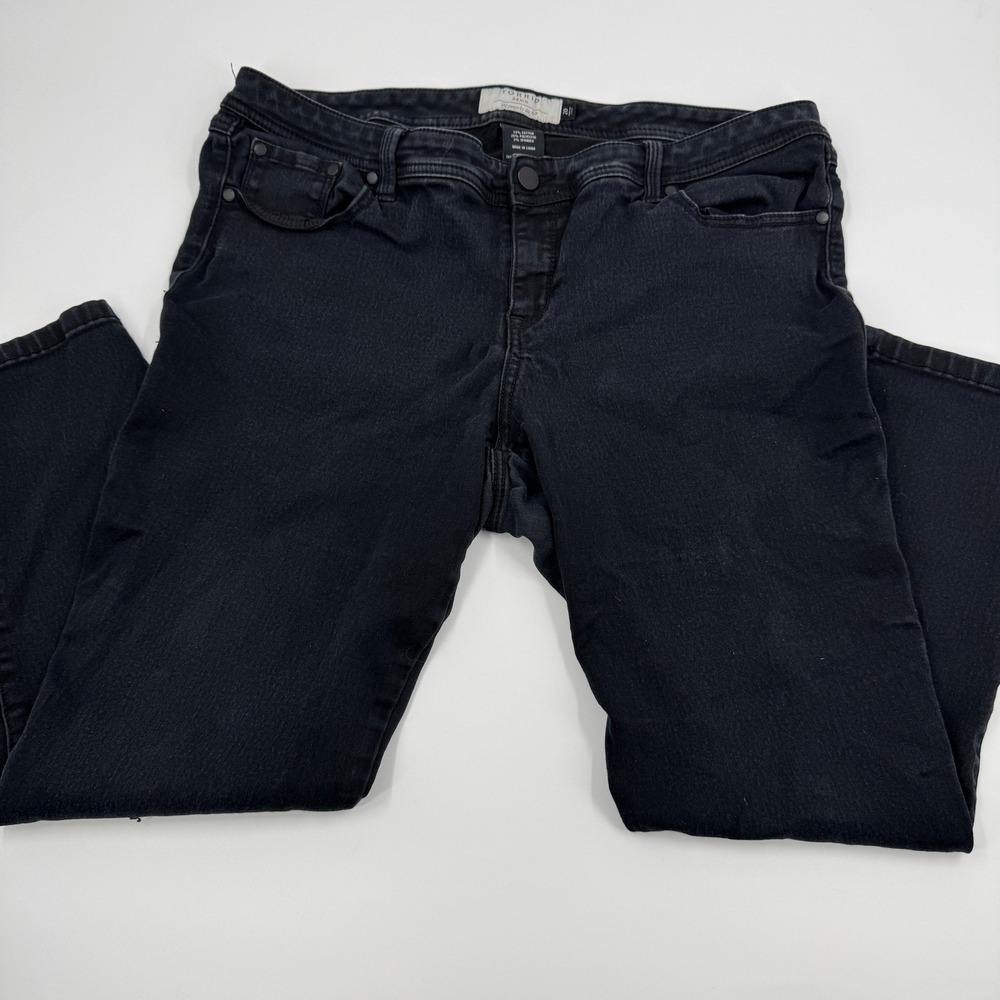 Torrid‎ Denim Jeans Womens 20 Black Skinny Mid Rise Stretch Dark Wash Tapered